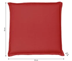 Dehner Hockerkissen Veneto, ca. B50/H6/T50 cm Rot Best