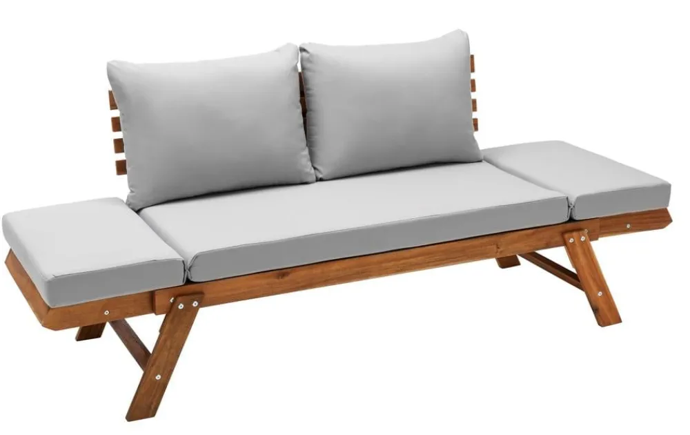 Dehner Gartenliegen Holz|Loungebänke - Holz-Sofa Macao