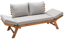 Dehner Gartenliegen Holz|Loungebänke - Holz-Sofa Macao