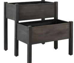 Dehner Hochbeete & Frühbeete - Holz-Stufenhochbeet Step, , ca. B85/H85/T85 cm Dunkelgrau