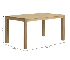 Dehner Garten-Esstische > Holztisch Havanna, ca. B150/H76/T90 cm