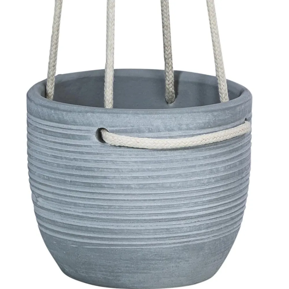 Dehner Keramik-Ampel Loucas, rund, ca. Ø14 cm Grau Online