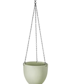 Dehner Blumenampeln & -Schalen - Keramik-Ampel Willy, konisch, ca. Ø17,6 cm Hellgrün