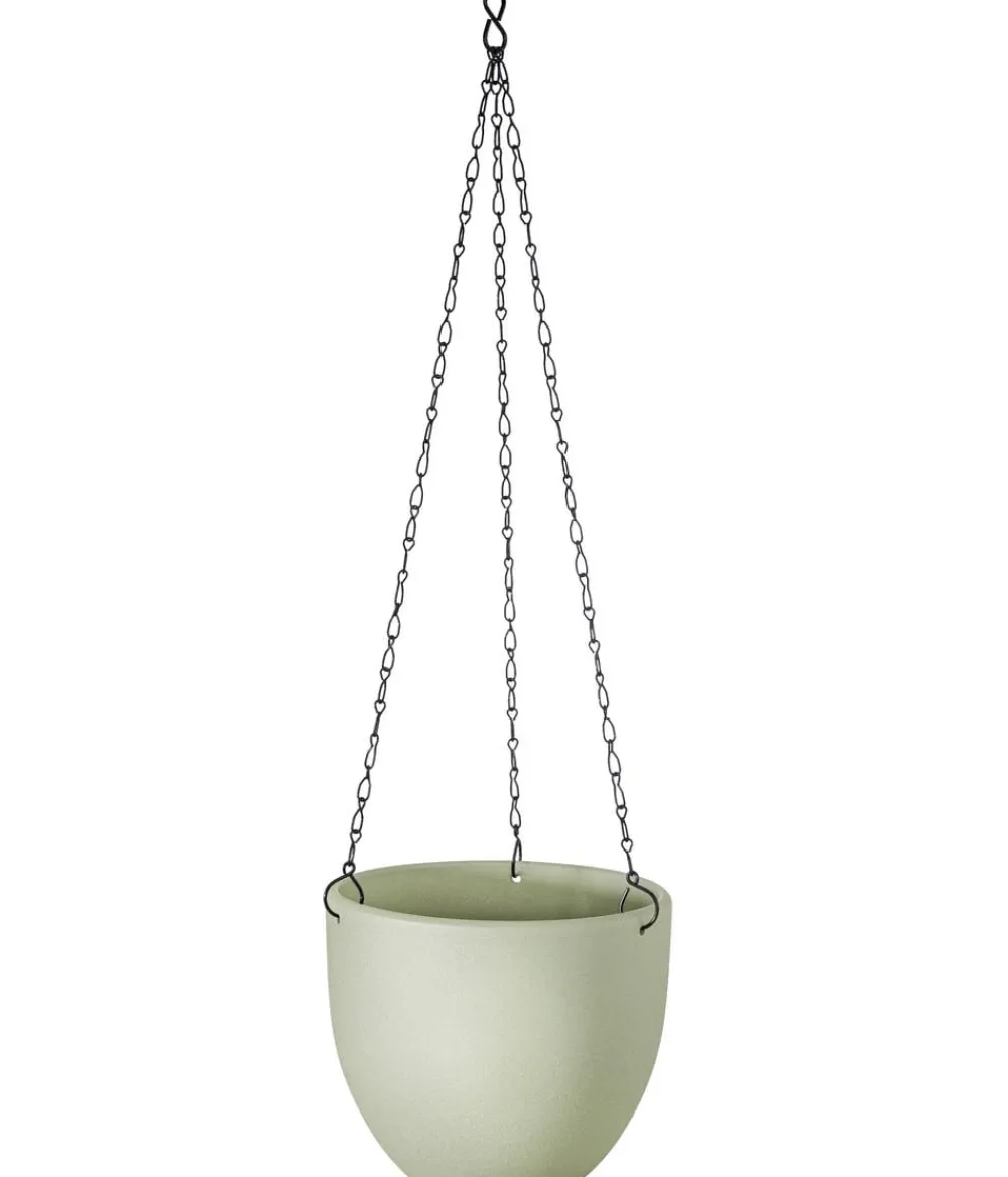 Dehner Blumenampeln & -Schalen - Keramik-Ampel Willy, konisch, ca. Ø17,6 cm Hellgrün