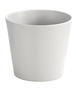 Dehner Keramik-Übertopf Basic, rund Hellgrau Outlet
