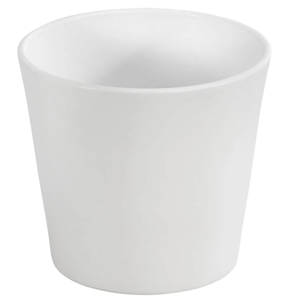 Dehner Blumentöpfe & Übertöpfe - Keramik-Übertopf Basic, rund Weiß