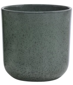 Dehner Orchideentöpfe|Blumentöpfe & Übertöpfe - Keramik-Übertopf Brandon, rund, , ca. Ø13 cm Grün