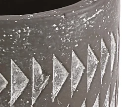 Dehner Keramik-Übertopf Elif, rund, ca. Ø8 cm Dunkelgrau Outlet