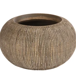 Dehner Keramik-Übertopf Isolde, bauchig, , ca. Ø22 cm Braun Hot
