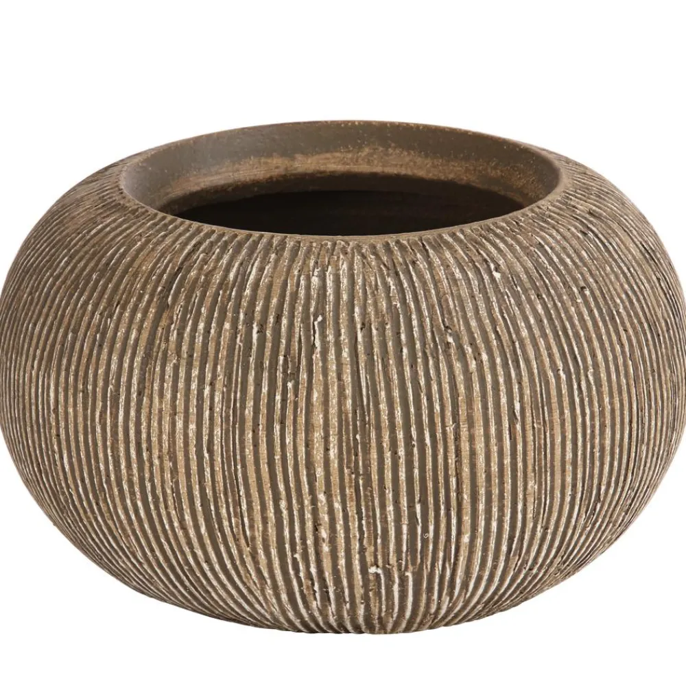Dehner Keramik-Übertopf Isolde, bauchig, , ca. Ø22 cm Braun Hot