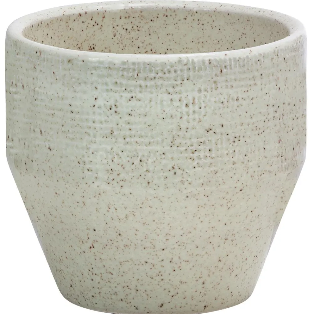 Dehner Keramik-Übertopf Lea, konisch, Creme Discount