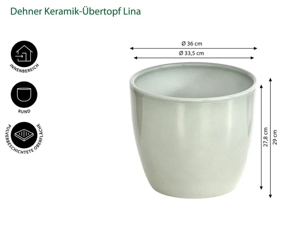 Dehner Blumentöpfe & Übertöpfe > Keramik-Übertopf Lina, rund