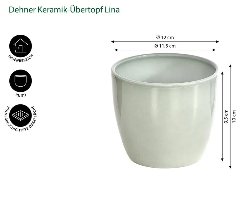 Dehner Blumentöpfe & Übertöpfe > Keramik-Übertopf Lina, rund