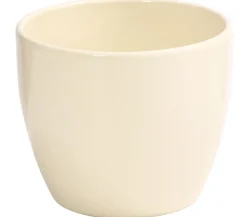 Dehner Keramik-Übertopf Lina, rund Creme Best