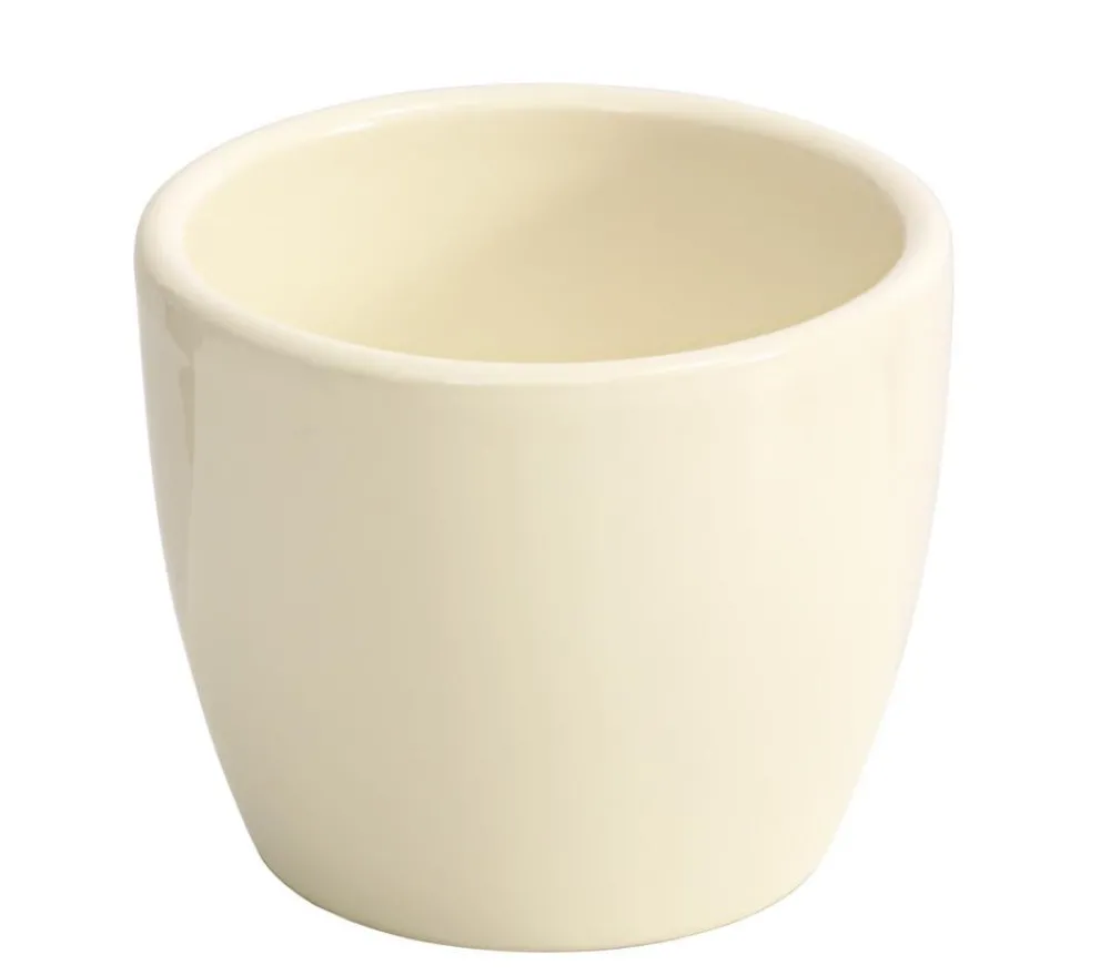 Dehner Blumentöpfe & Übertöpfe - Keramik-Übertopf Lina, rund, ca. Ø7 cm Creme