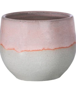 Dehner Keramik-Übertopf Miu, bauchig Rosa Sale