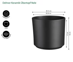 Dehner Blumentöpfe & Übertöpfe > Keramik-Übertopf Nele, rund