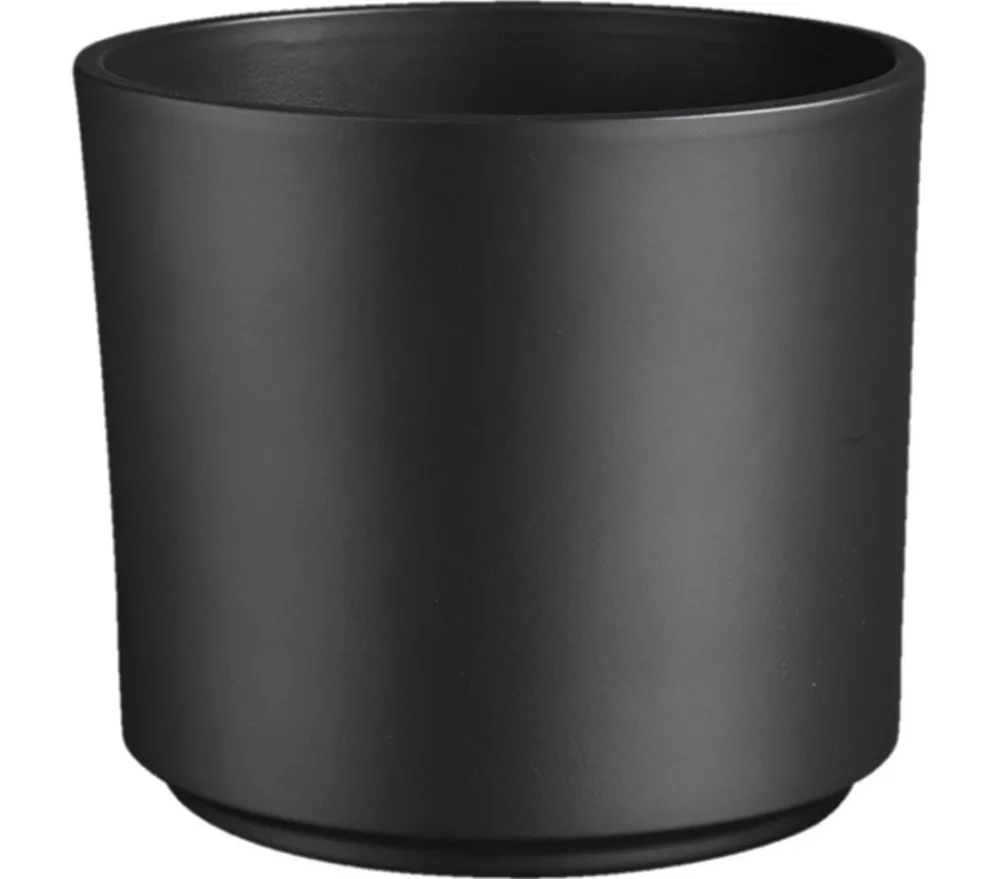 Dehner Keramik-Übertopf Nele, rund Anthrazit Hot