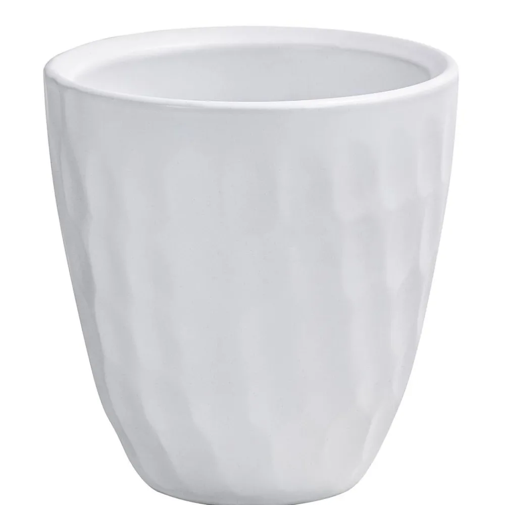 Dehner Orchideentöpfe|Blumentöpfe & Übertöpfe - Keramik-Übertopf Quinn, konisch, ca. Ø14 cm Weiß