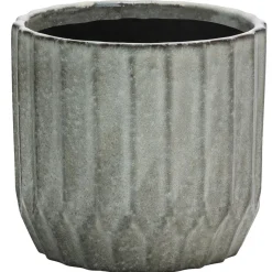 Dehner Keramik-Übertopf Ricky, rund, Grau Outlet
