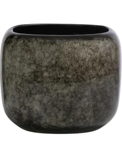Dehner Keramik-Übertopf Taiga, quadratisch Braun Outlet