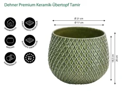 Dehner Blumentöpfe & Übertöpfe > Keramik-Übertopf Tamir, bauchig