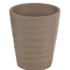 Dehner Orchideentöpfe - Keramik-Übertopf Wave, konisch Hellbraun