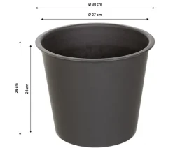 Dehner Blumentöpfe & Übertöpfe - Keramik-Bodenvase Anton, rund, Grau