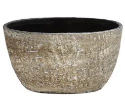 Dehner Blumenampeln & -Schalen|Blumentöpfe & Übertöpfe > Keramik-Jardiniere Lana, oval, , ca. B30/H17/15 cm
