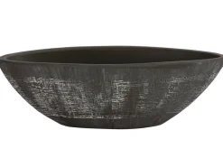 Dehner Blumenampeln & -Schalen|Blumentöpfe & Übertöpfe - Keramik-Jardiniere Romy, oval Dunkelbraun