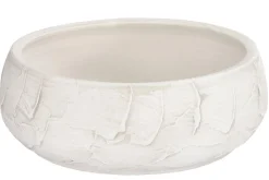 Dehner Blumenampeln & -Schalen - Keramik-Schale Alessio, bauchig, ca. Ø23/H10 cm Creme