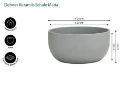 Dehner Blumentöpfe & Übertöpfe > Keramik-Schale Maria, rund, , ca. Ø24 cm