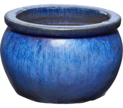 Dehner Blumentöpfe & Übertöpfe - Keramik-Topf Bavaria, bauchig Blau