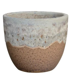 Dehner Keramik-Topf Thasos, rund Hellbraun Online