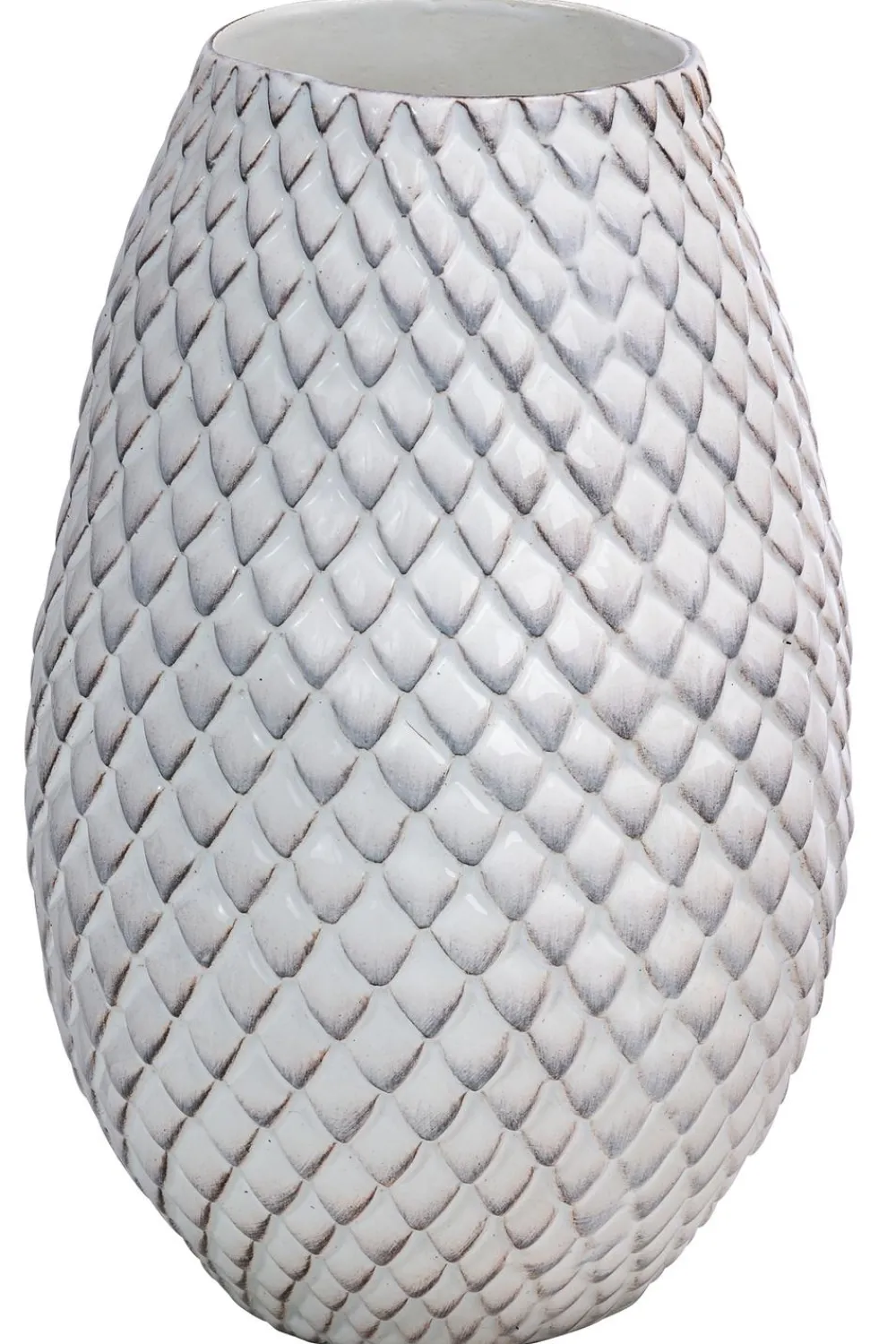 Dehner Keramik-Vase Tamir, bauchig, ca. Ø15/H23 cm Weiß Best
