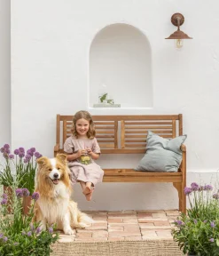 Dehner Klappbank Douglas, 2-Sitzer Hellbraun Best