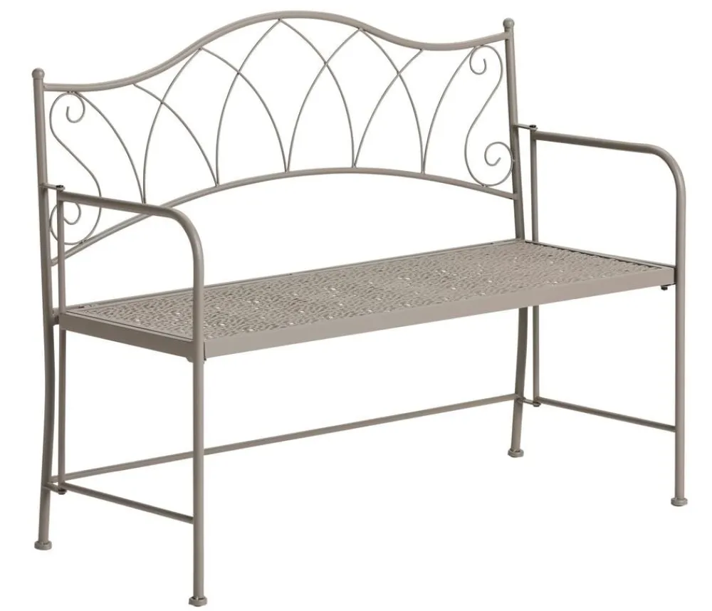 Dehner Klappbank Luca, 2-Sitzer Taupe Outlet