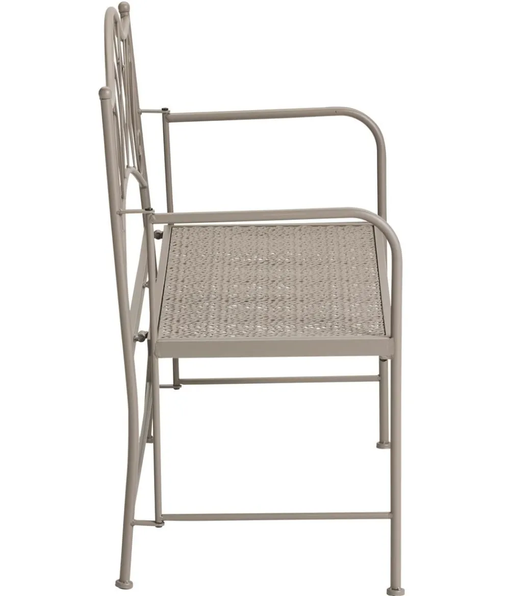 Dehner Klappbank Luca, 2-Sitzer Taupe Outlet