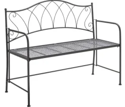 Dehner Klappbänke|2-Sitzer Gartenbänke - Klappbank Luca, 2-Sitzer Dunkelgrau