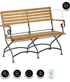 Dehner Klappbänke|Gartenbänke Holz - Klappbank Tegernsee, 2-Sitzer