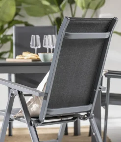 Dehner Gartenstühle Aluminium|Klappstühle - Klappsessel Cleveland, Dunkelgrau