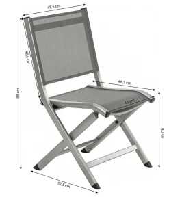 Dehner Klappstuhl Chicago Grau Outlet