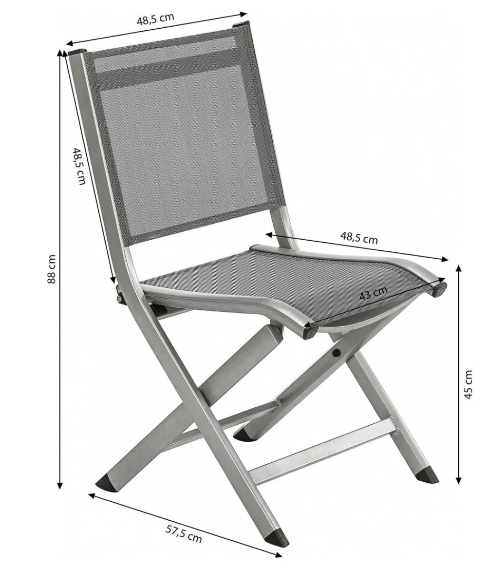 Dehner Klappstuhl Chicago Grau Outlet