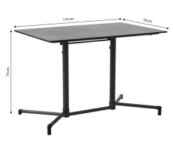 Dehner Beistelltische|Klapptische - Klapptisch Capri, eckig Grau