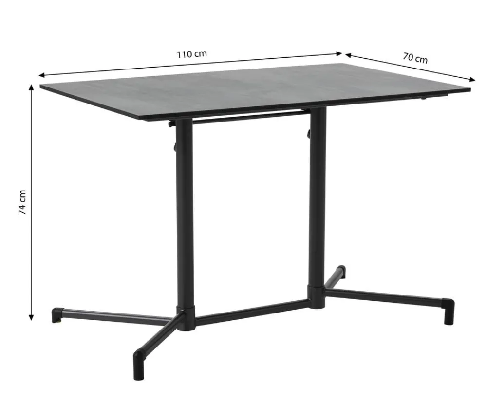 Dehner Beistelltische|Klapptische - Klapptisch Capri, eckig Grau