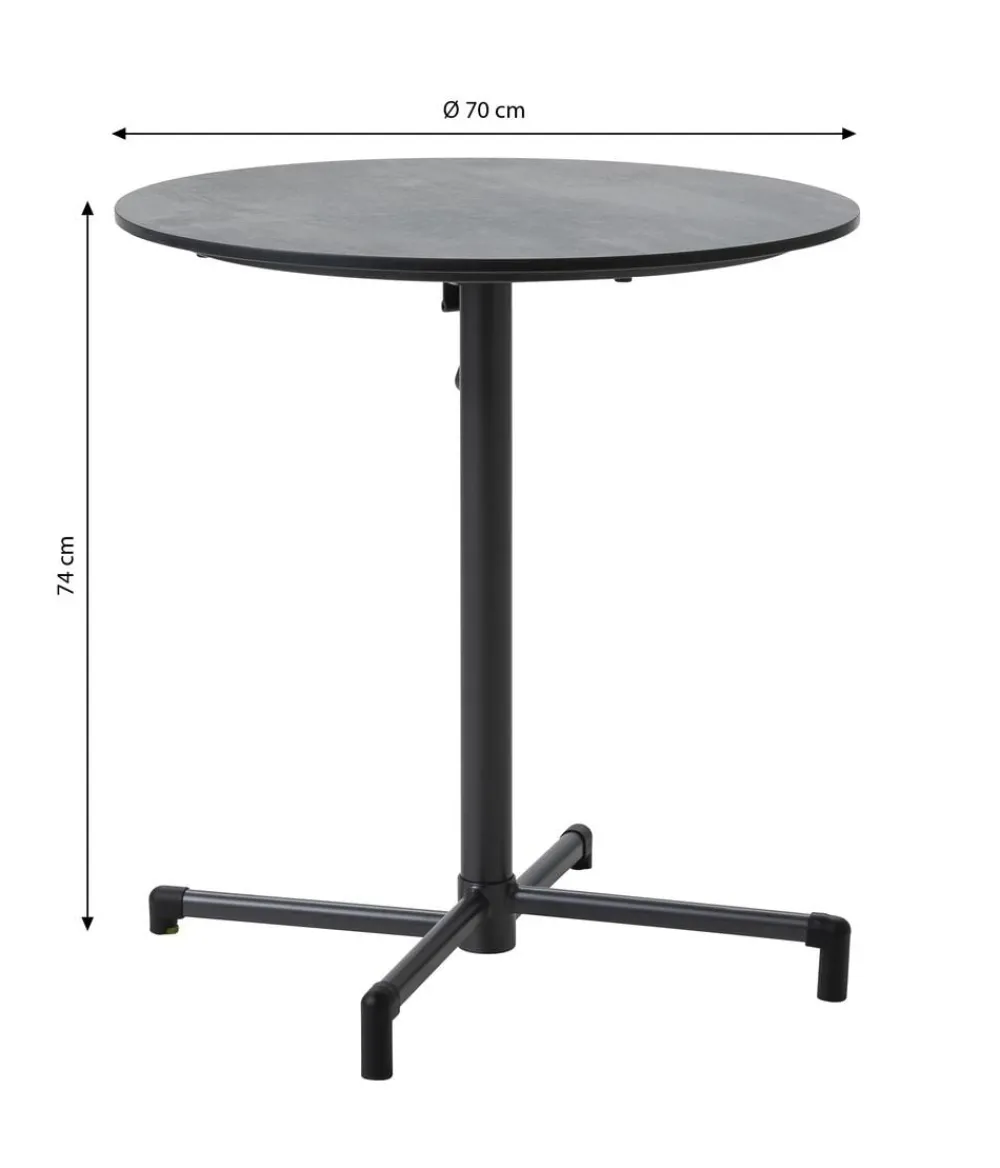 Dehner Garten-Esstische|Klapptische > Klapptisch Capri, rund, ca. Ø70/H74 cm