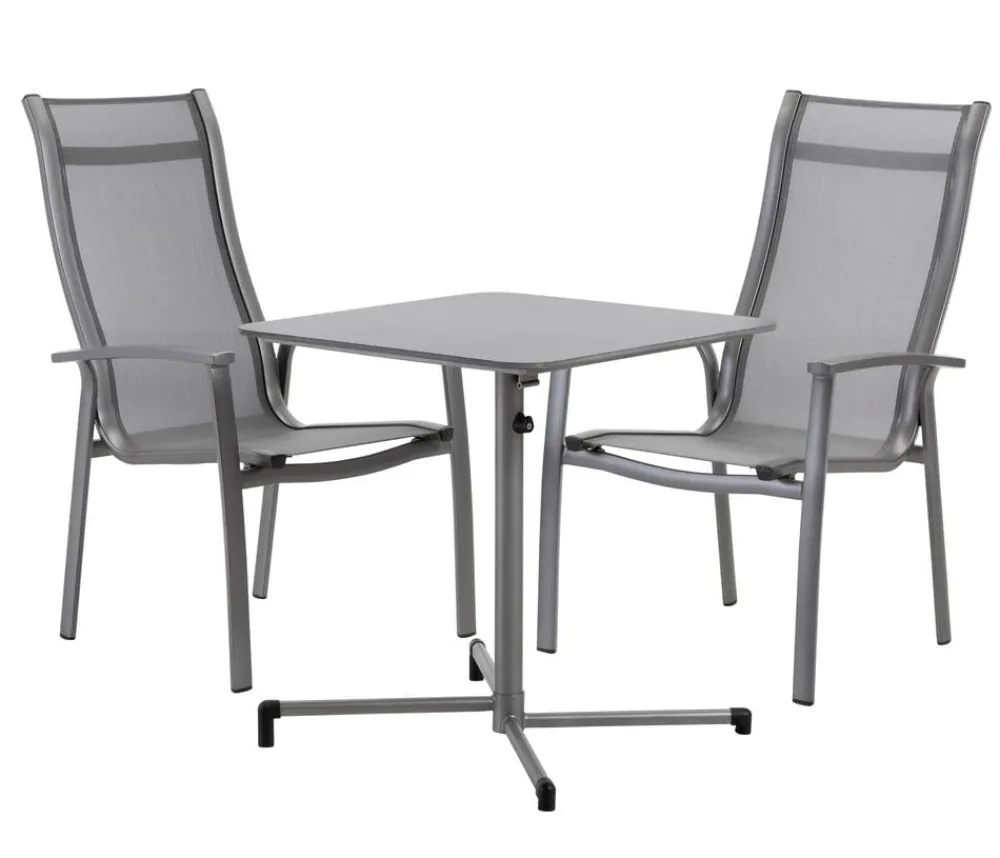 Dehner Beistelltische|Klapptische - Klapptisch Chicago, ca. B70/H74/T70 cm Grau