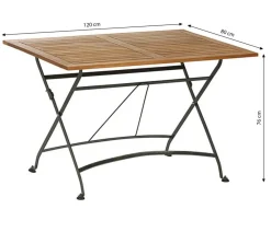 Dehner Klapptisch Tegernsee Hellbraun New