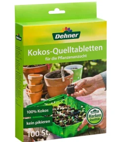 Dehner Kokos-Quelltabletten, 100 Stk. Braun Clearance