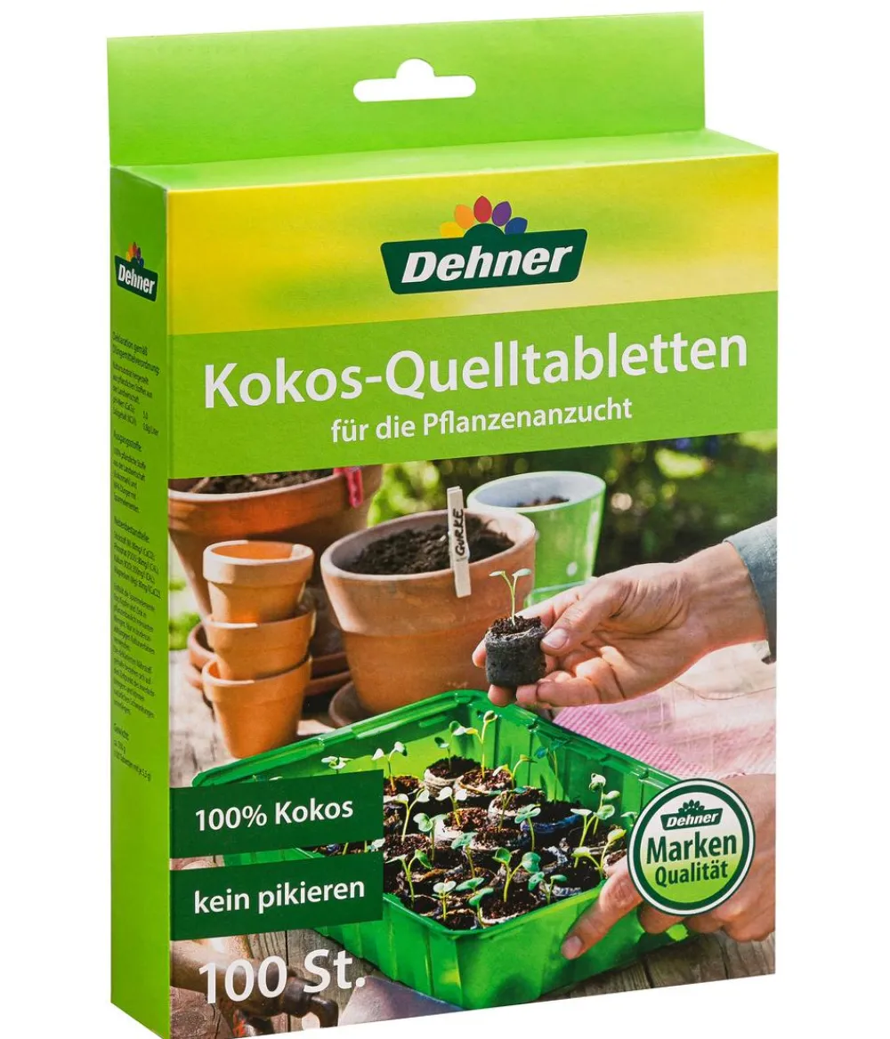 Dehner Kokos-Quelltabletten, 100 Stk. Braun Clearance
